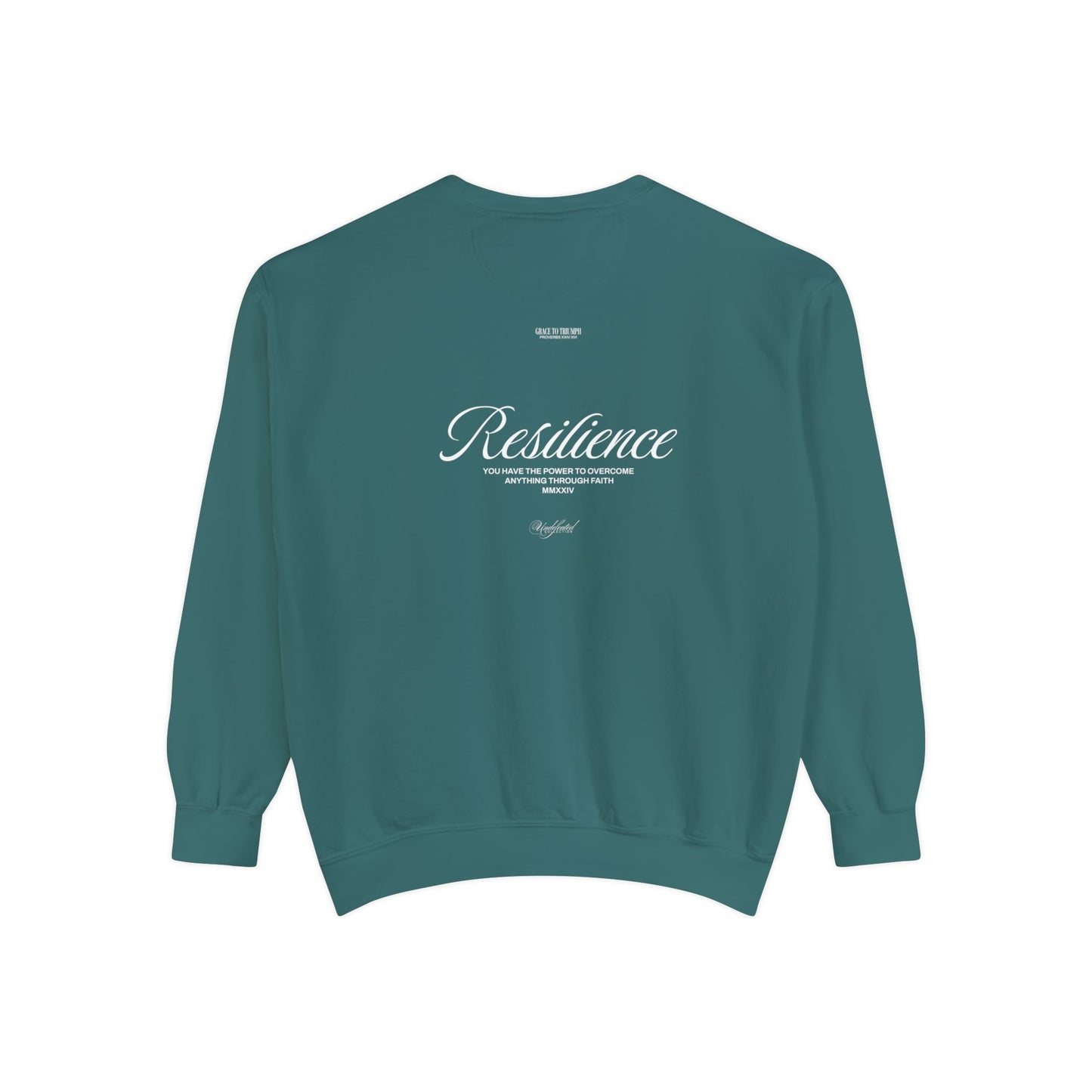 Resilience Undefeated Sweatshirt | Proverbs 24:16 Faith Apparel