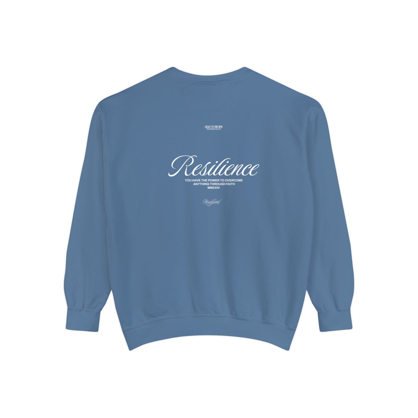 Resilience Undefeated Sweatshirt | Proverbs 24:16 Faith Apparel