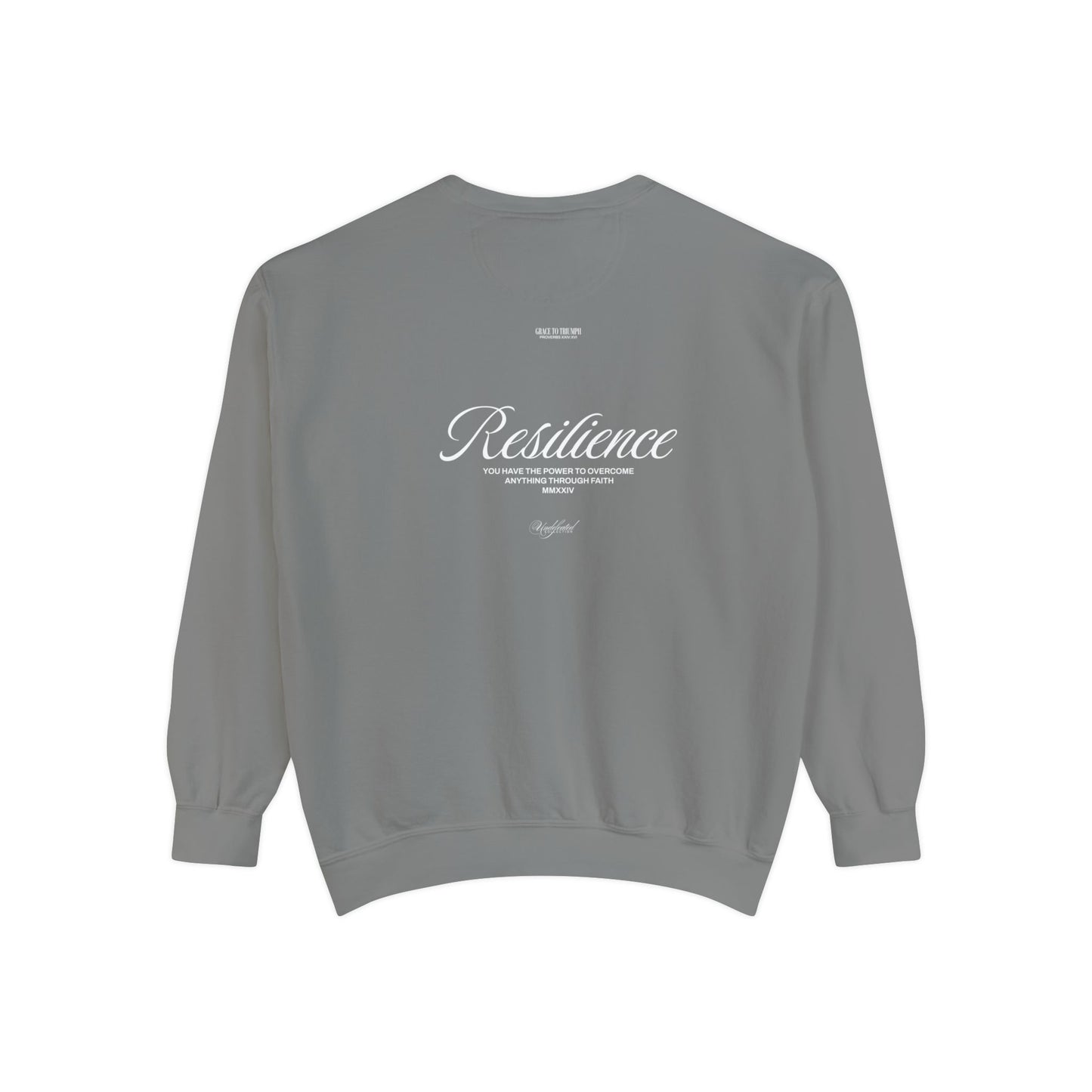 Resilience Undefeated Sweatshirt | Proverbs 24:16 Faith Apparel