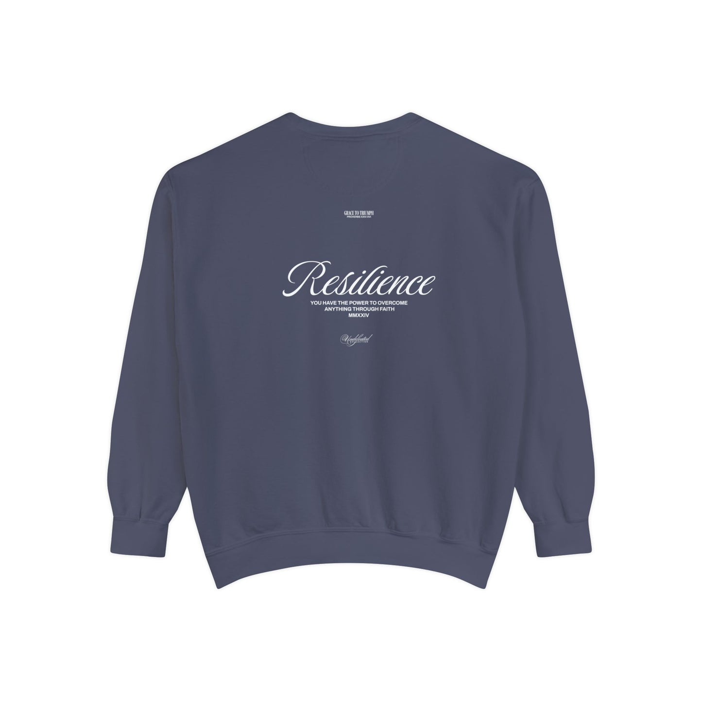 Resilience Undefeated Sweatshirt | Proverbs 24:16 Faith Apparel