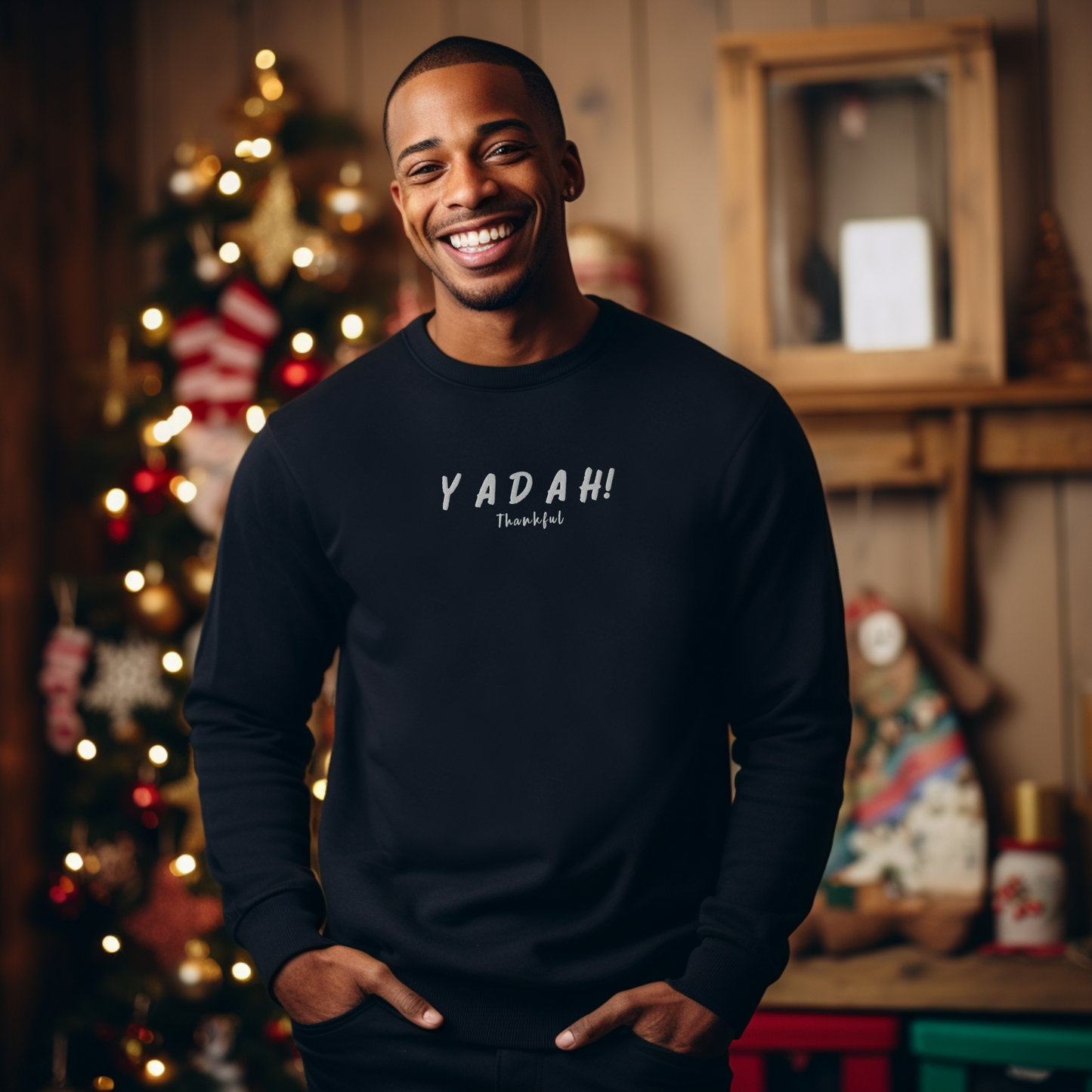 Yadah White Embroidered Crew Neck Sweatshirt