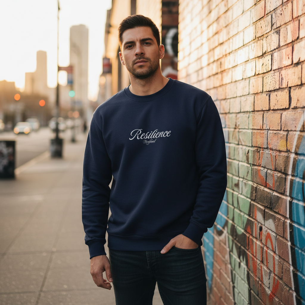 Resilience Undefeated Sweatshirt | Proverbs 24:16 Faith Apparel