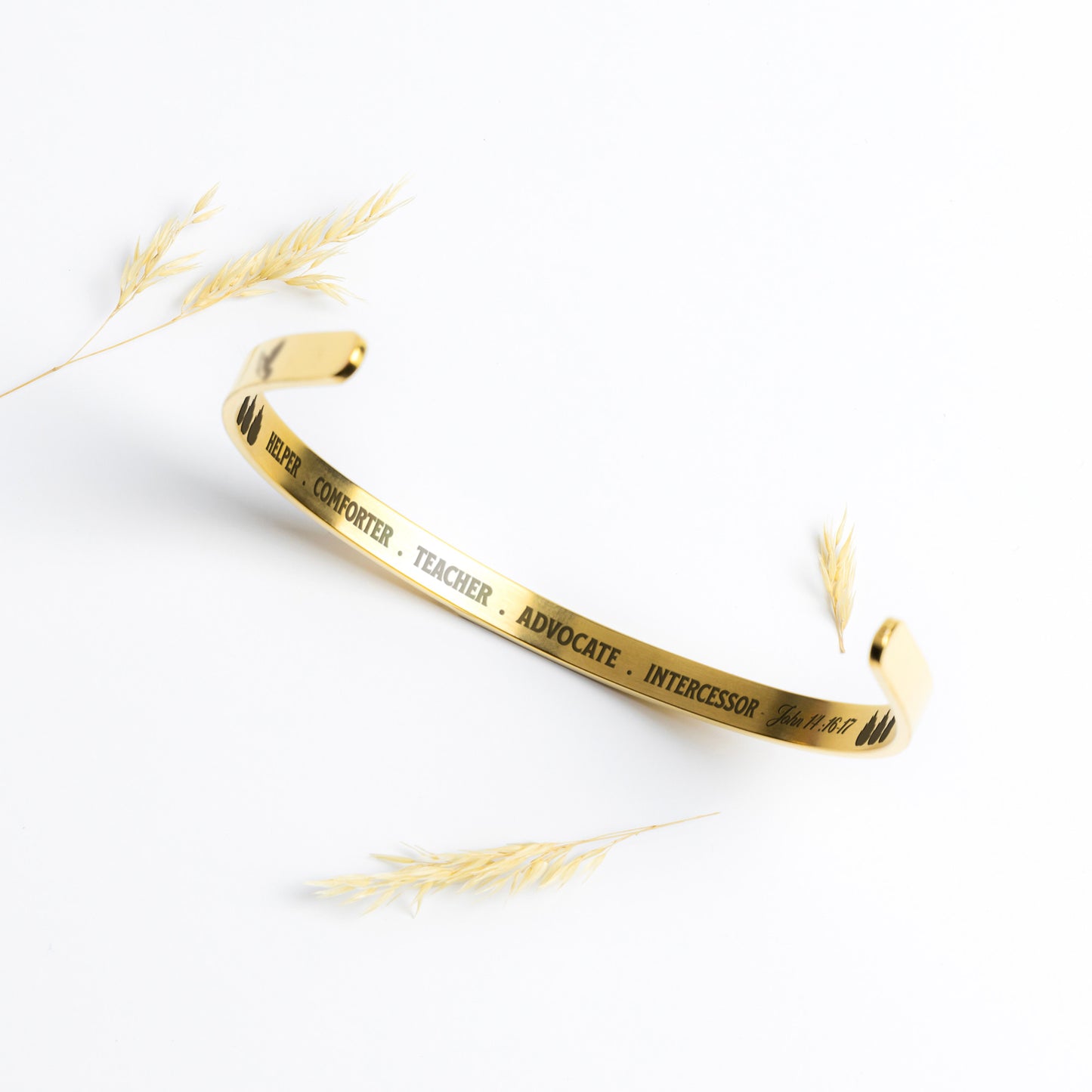 Holy Spirit Mi Amigo Luxury Cuff Bracelet | Gold, Silver, Rose Gold