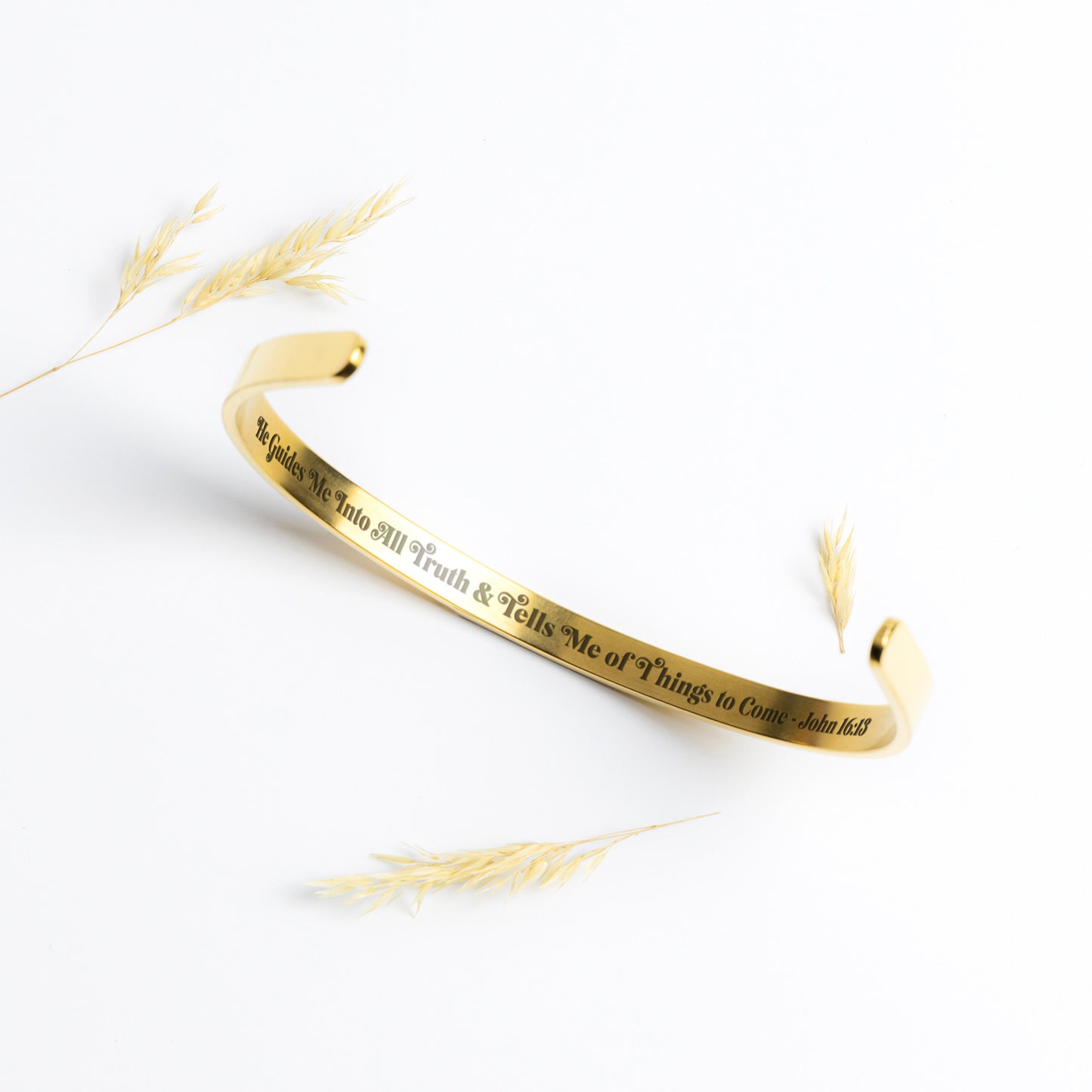 Holy Spirit My GPS Luxury Cuff Bracelet | Gold, Silver, Rose Gold