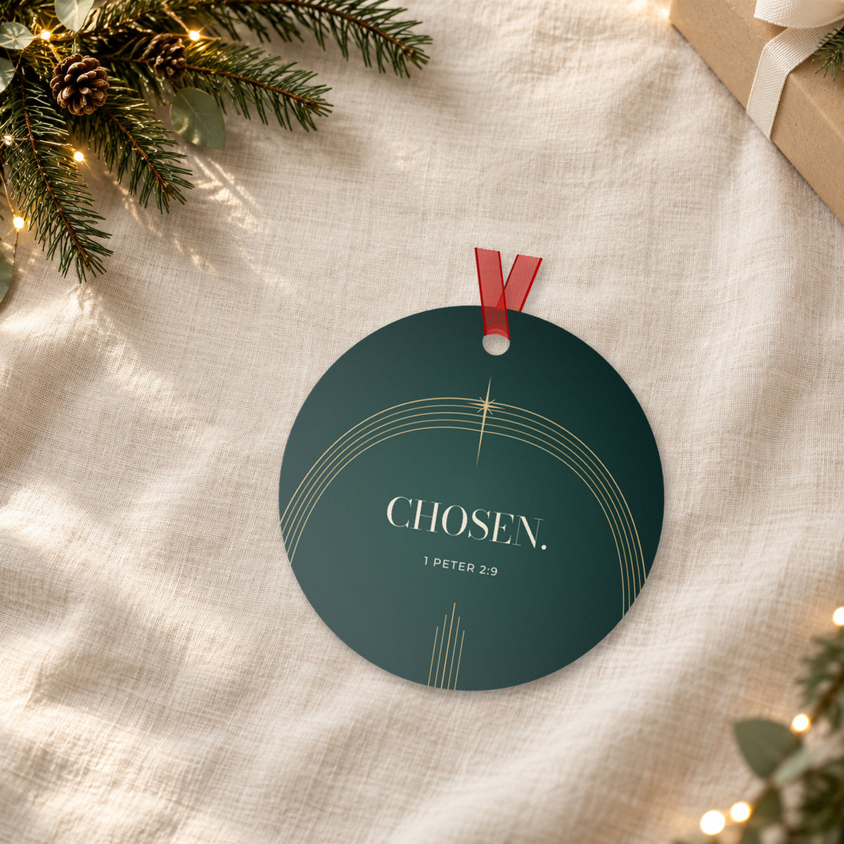 CHOSEN. — 1 Peter 2:9 Metal Keepsake Ornament