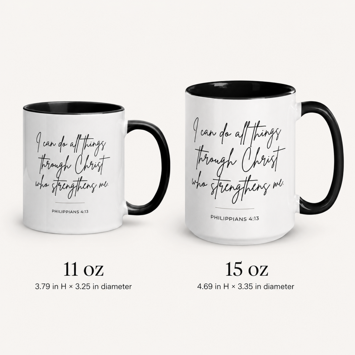 Philippians 4:13 “I Can Do All Things” Scripture Mug