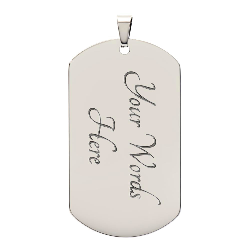 Faith Dog Tag Necklace | Personalized Christian Gift Unisex USA
