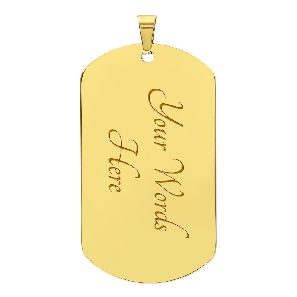 Faith Dog Tag Necklace | Personalized Christian Gift Unisex USA