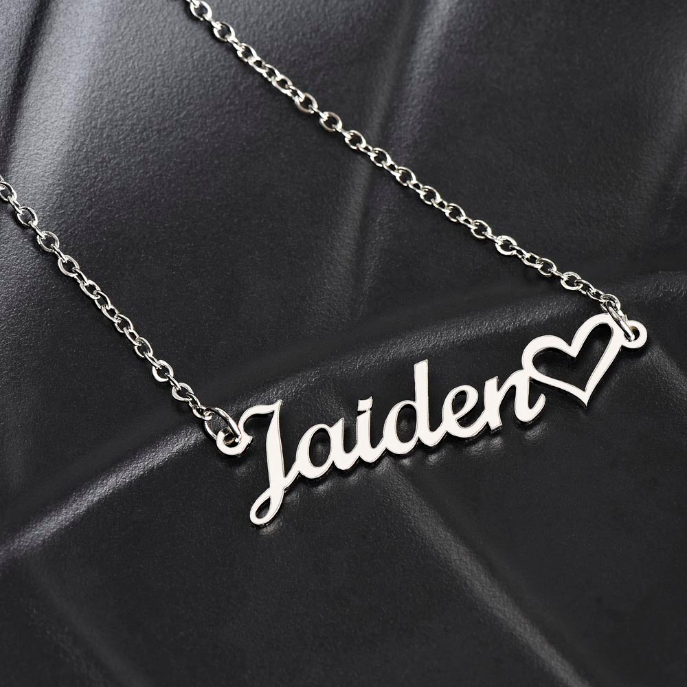 Custom Name Necklace | Personalized Heart Jewelry Gift USA