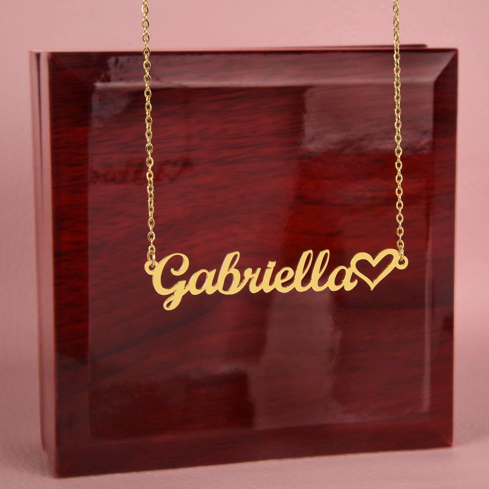 Custom Name Necklace | Personalized Heart Jewelry Gift USA