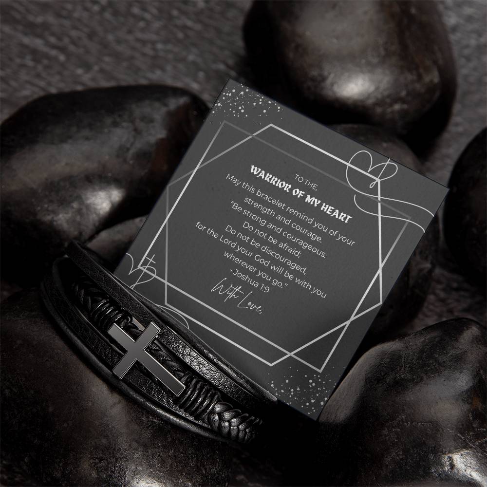 Warrior of Faith Men's Cross Bracelet