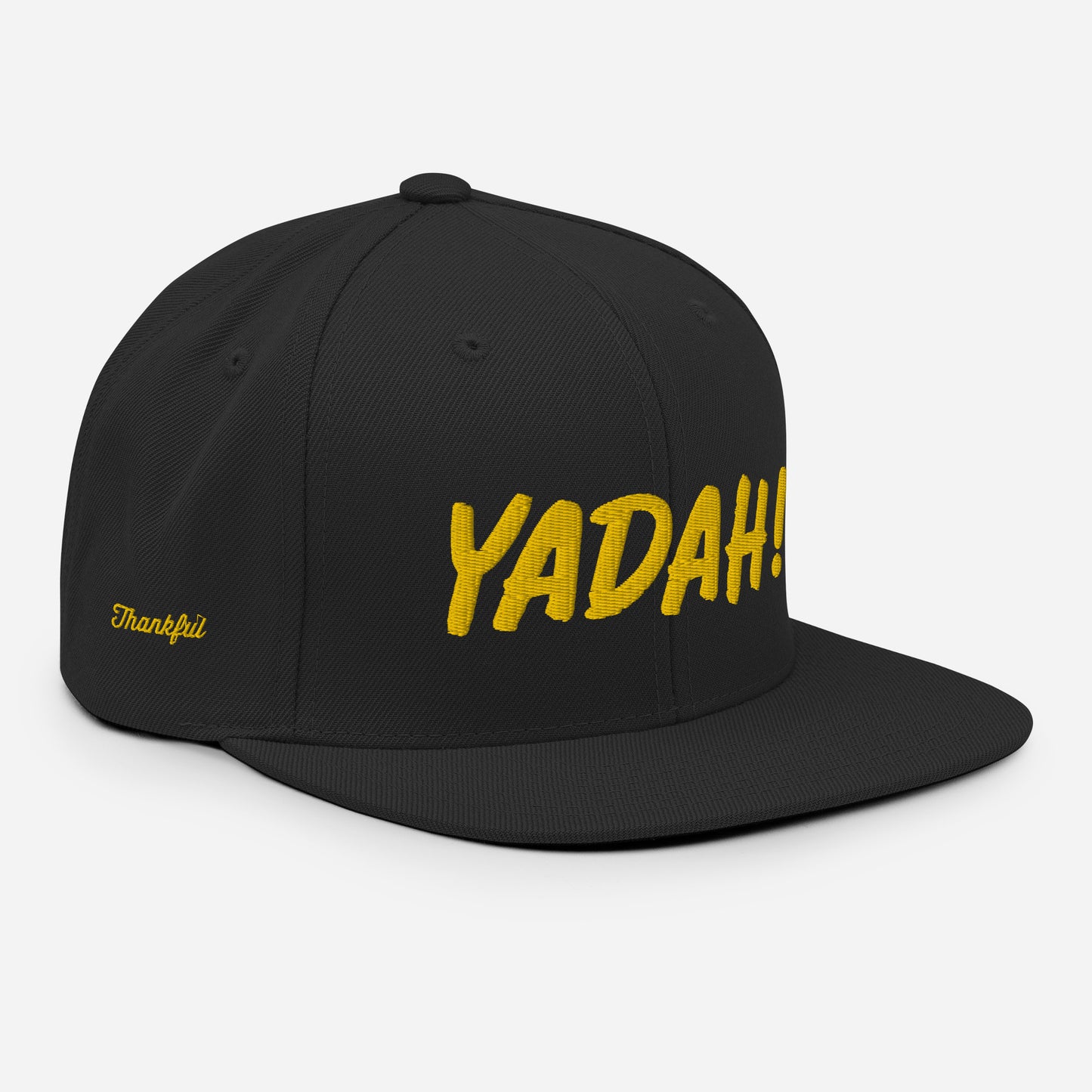 Yadah Embroidered Snapback Baseball Hat - Gold