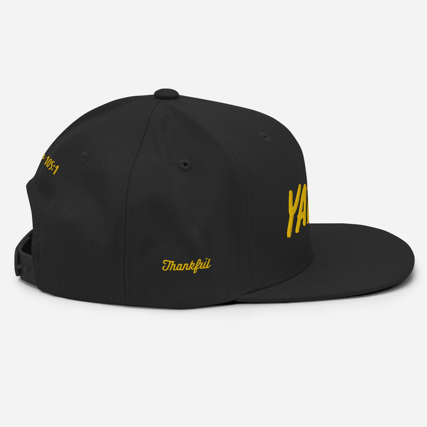 Yadah Embroidered Snapback Baseball Hat - Gold