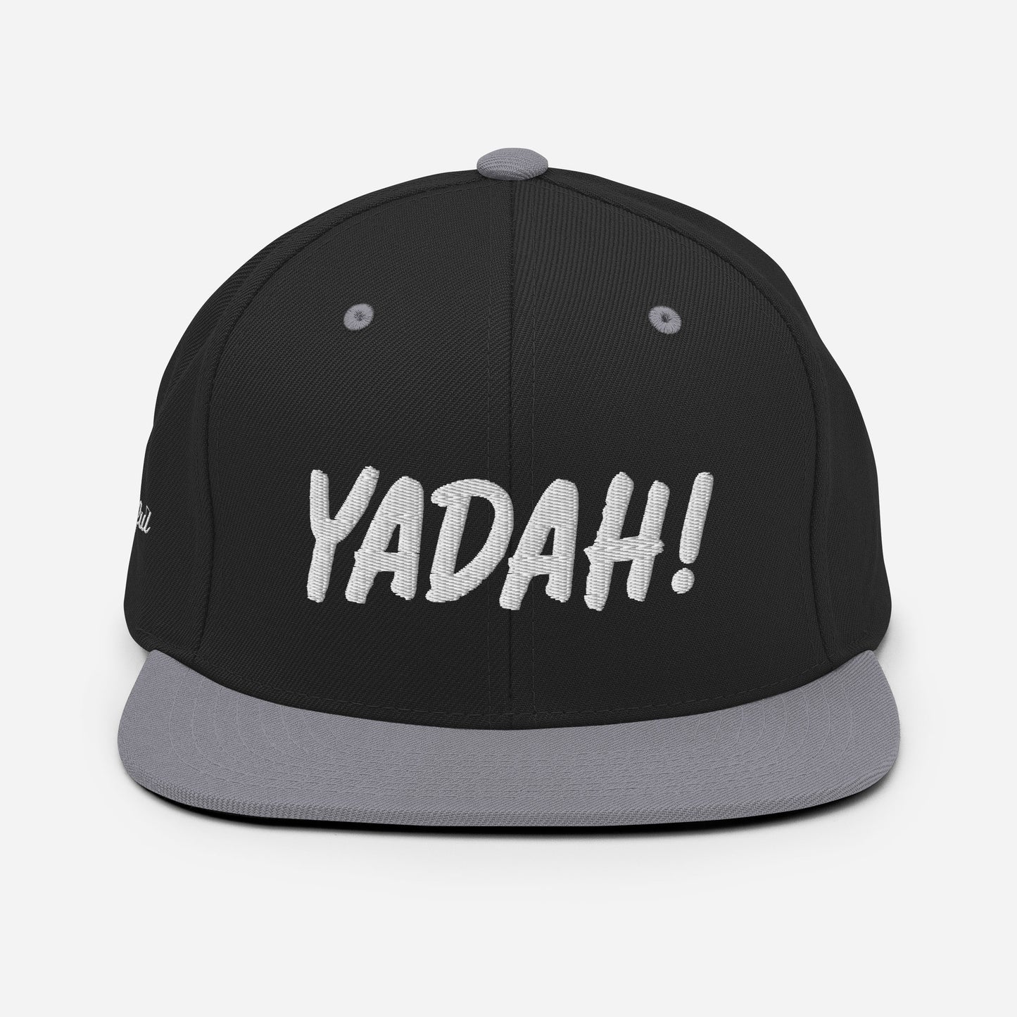 Yadah Embroidered Snapback Baseball Hat - White