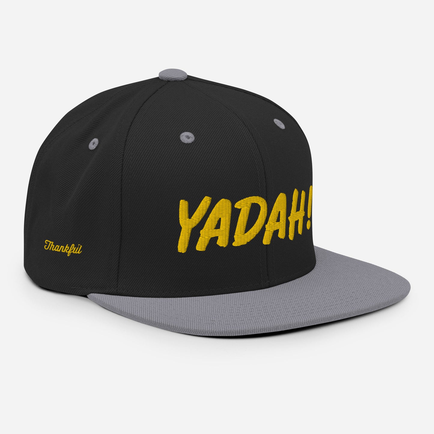 Yadah Embroidered Snapback Baseball Hat - Gold
