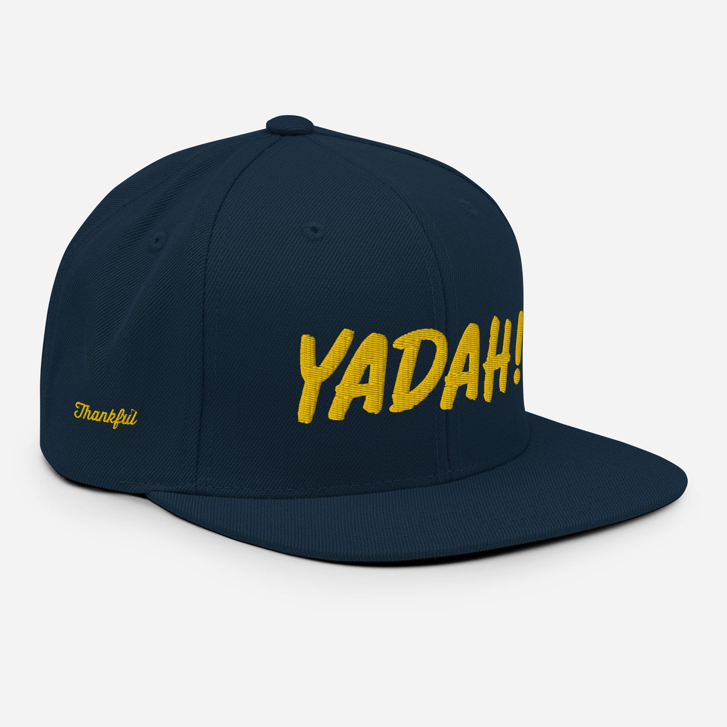 Yadah Embroidered Snapback Baseball Hat - Gold