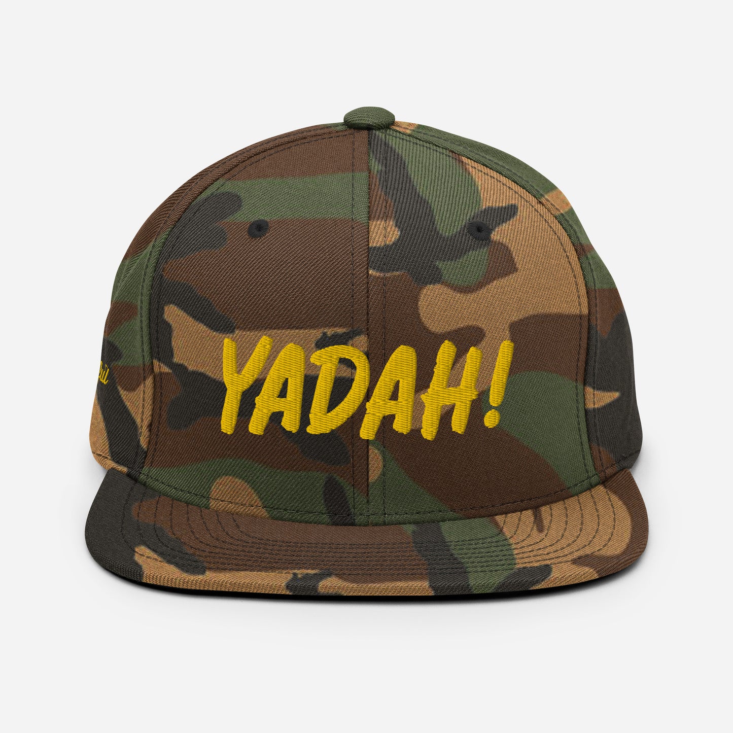 Yadah Embroidered Snapback Baseball Hat - Gold