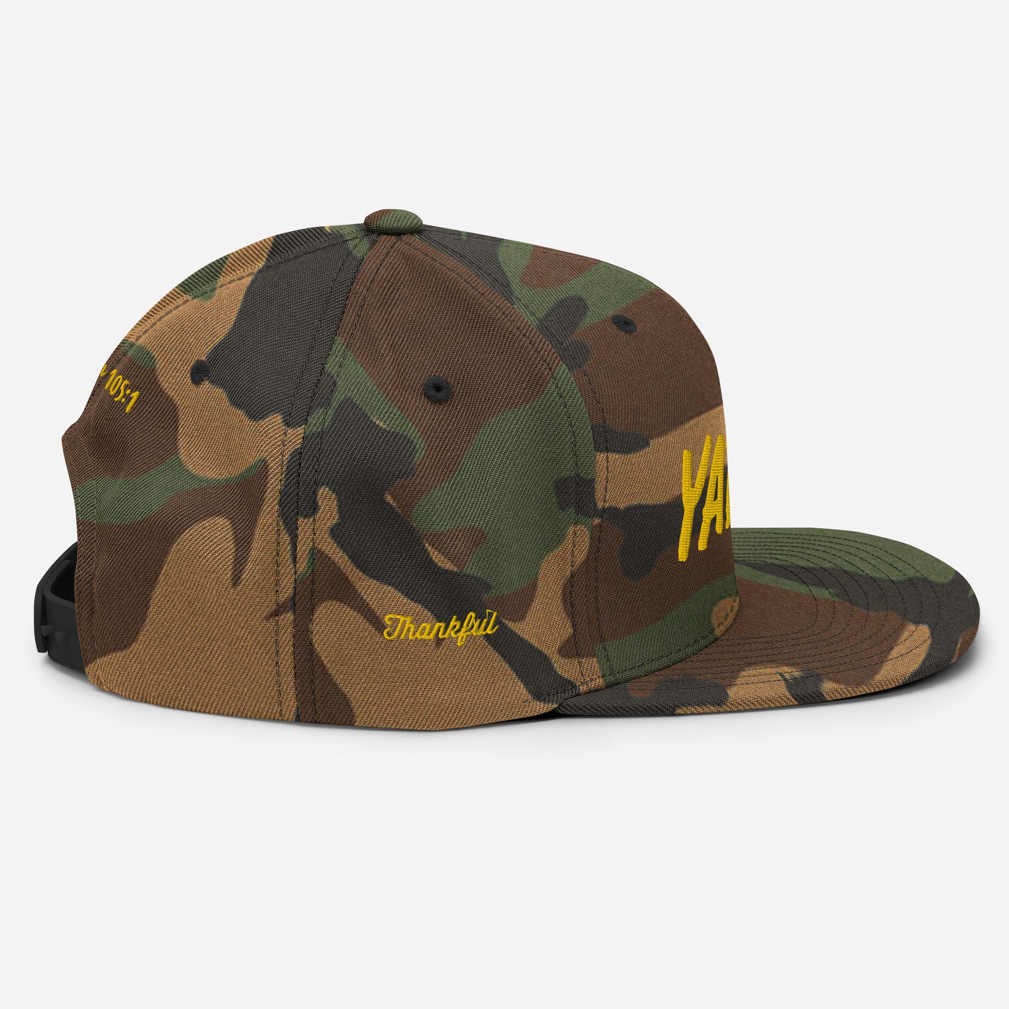 Yadah Embroidered Snapback Baseball Hat - Gold