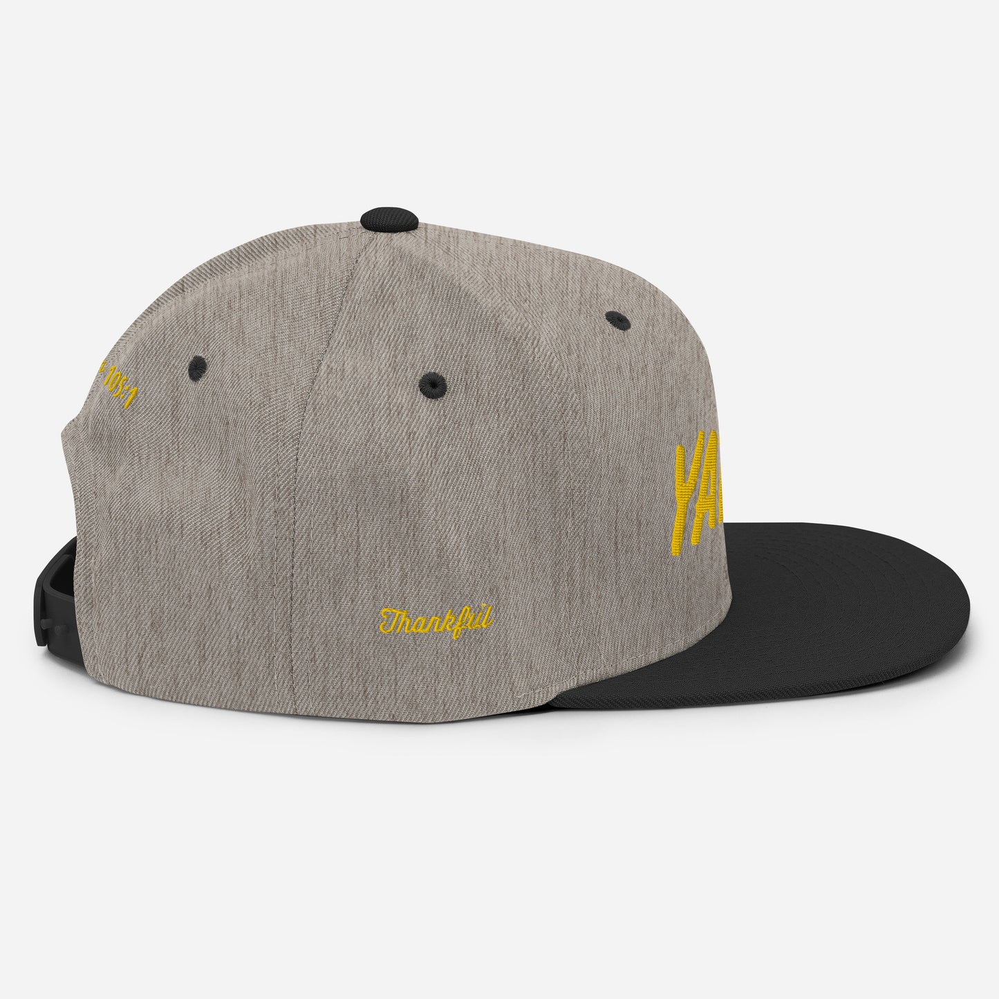 Yadah Embroidered Snapback Baseball Hat - Gold