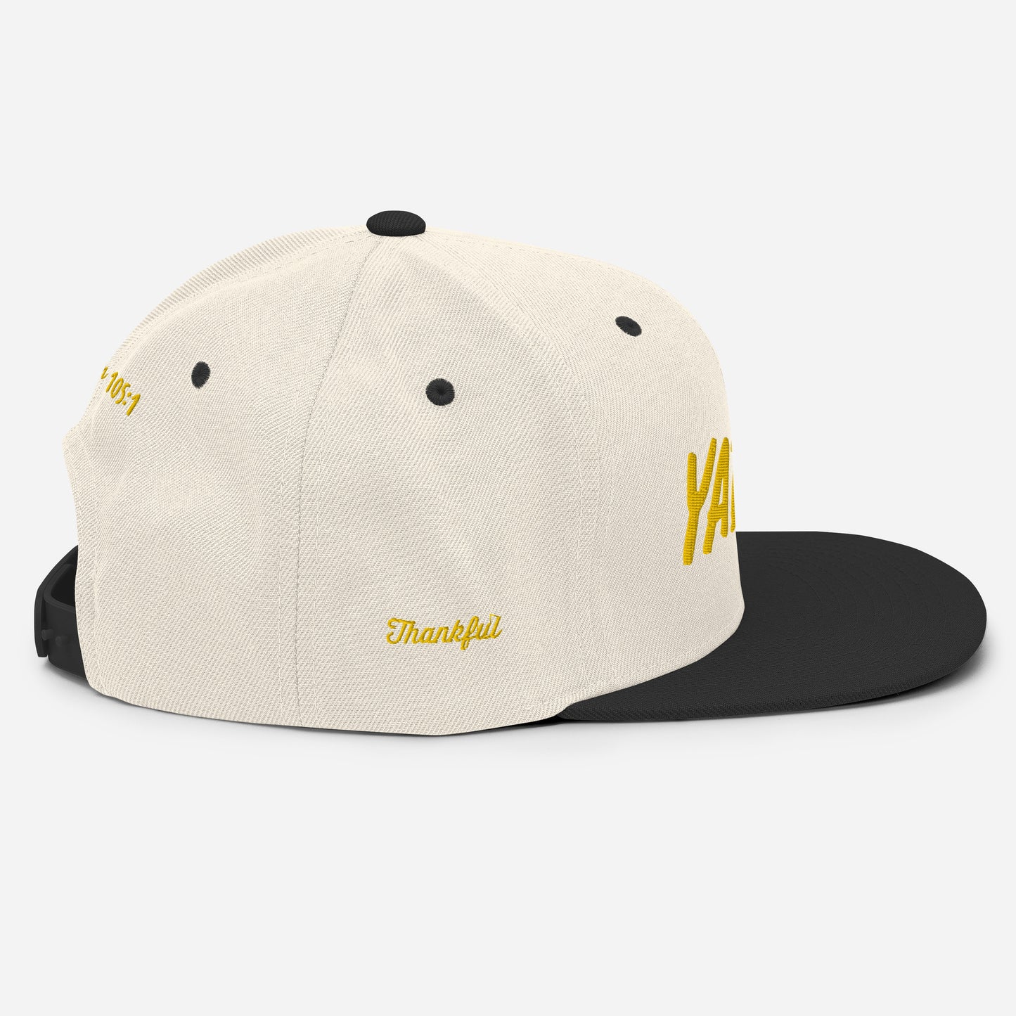 Yadah Embroidered Snapback Baseball Hat - Gold