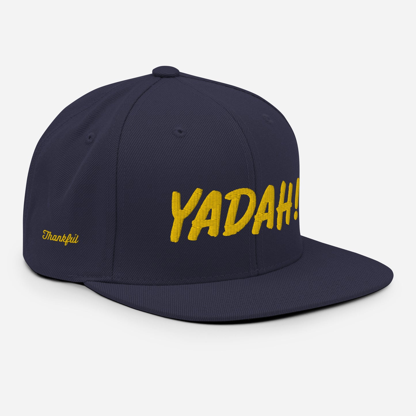 Yadah Embroidered Snapback Baseball Hat - Gold