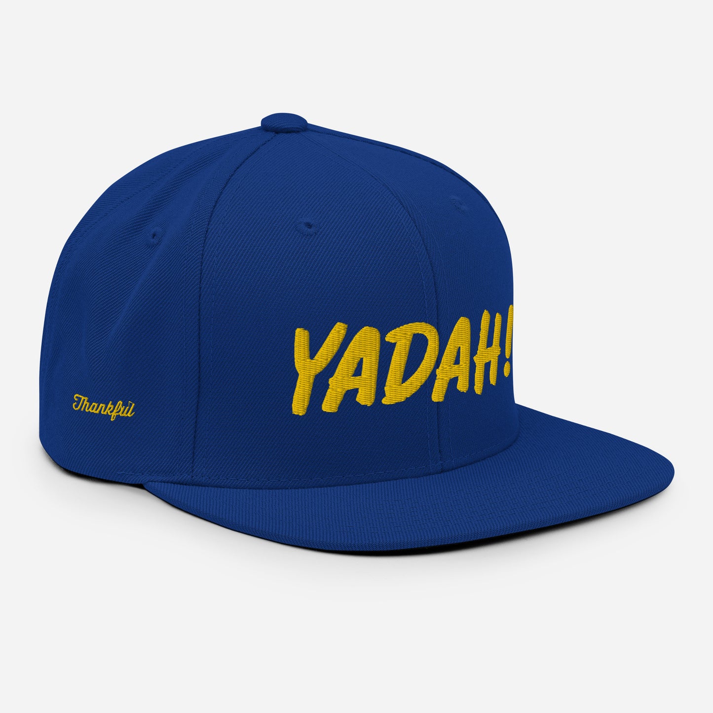 Yadah Embroidered Snapback Baseball Hat - Gold