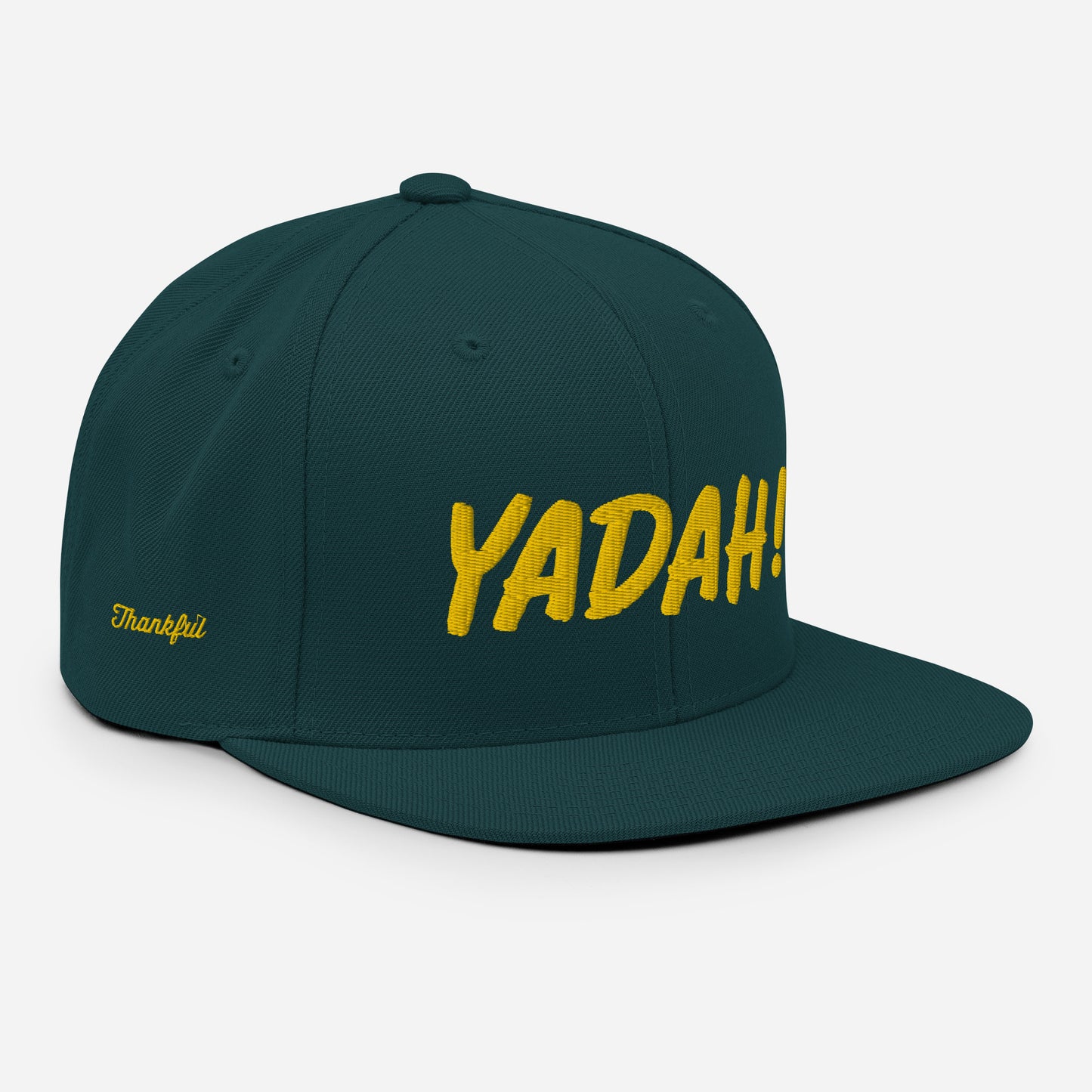 Yadah Embroidered Snapback Baseball Hat - Gold