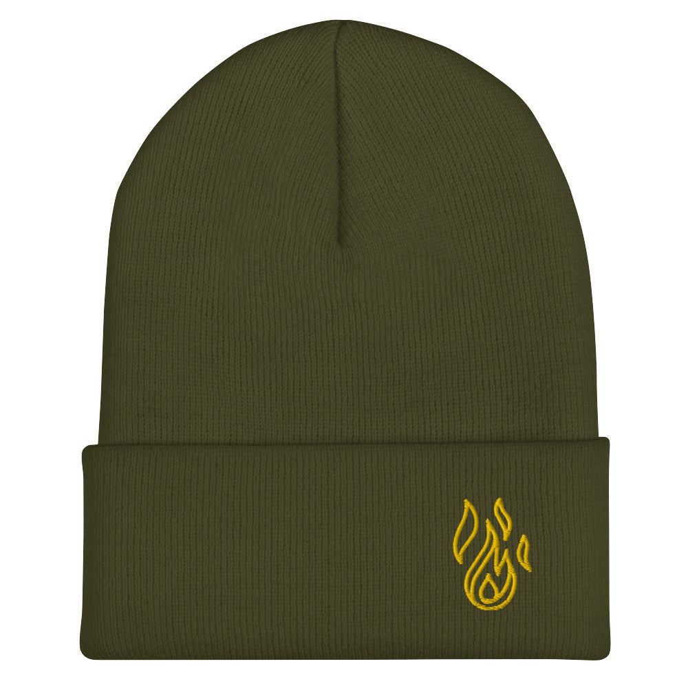Holy Spirit Empowered Beanie | Embroidered Flame