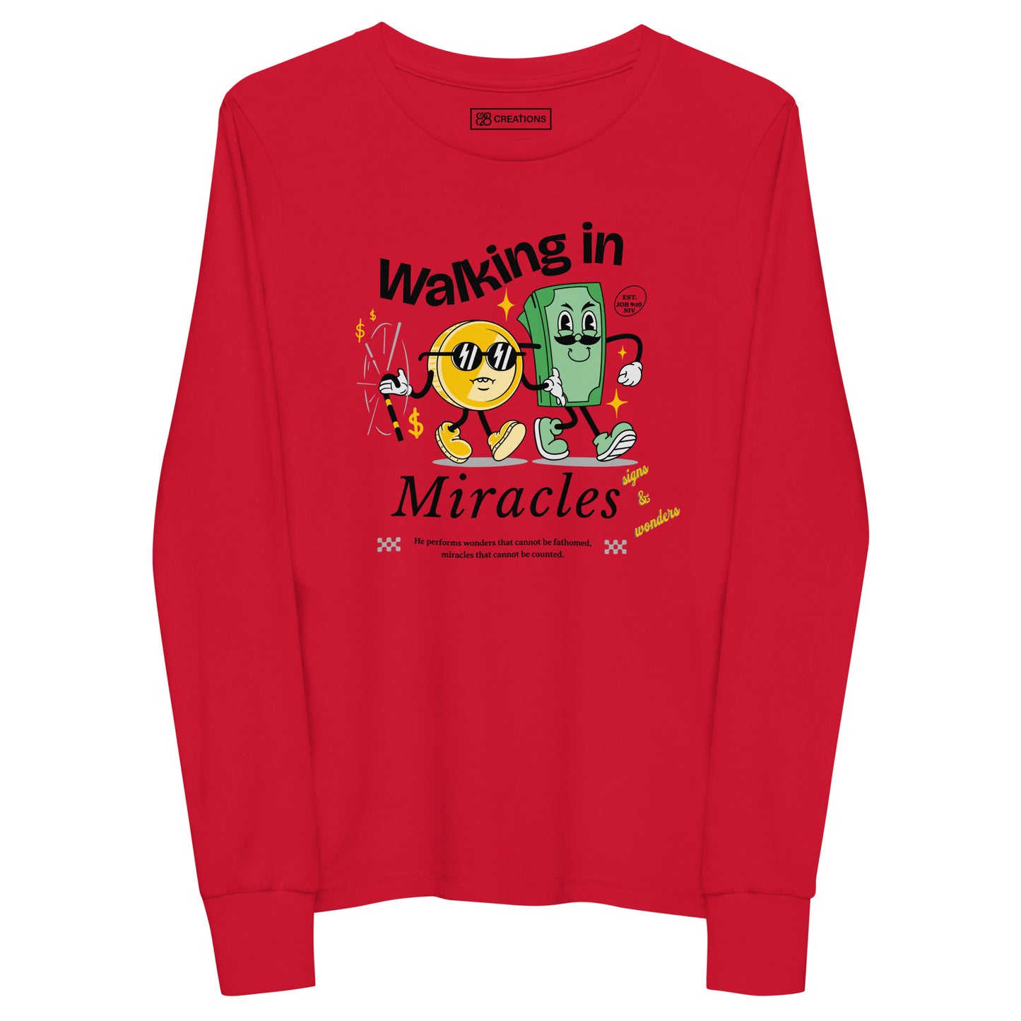 Walking in Miracles Youth Long Sleeve Tee