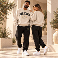 BELIEVER IDENTITY | Essential Sweatpants — Gold BI Emblem