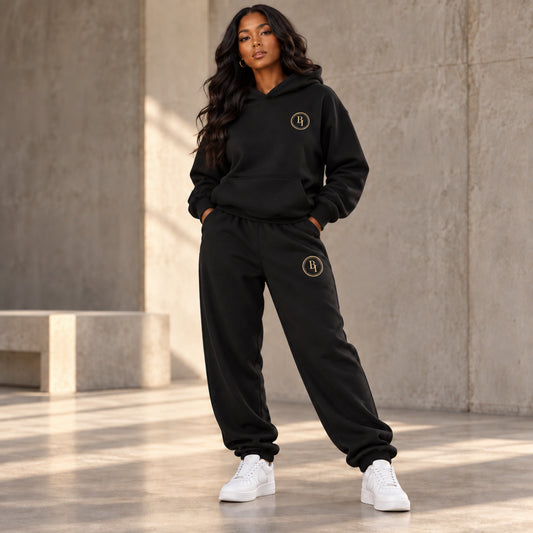 BELIEVER IDENTITY | Essential Sweatpants — Gold BI Emblem