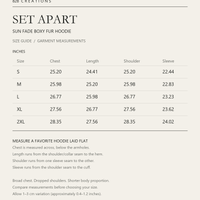 SET APART | Sun Fade Boxy Fur Hoodie