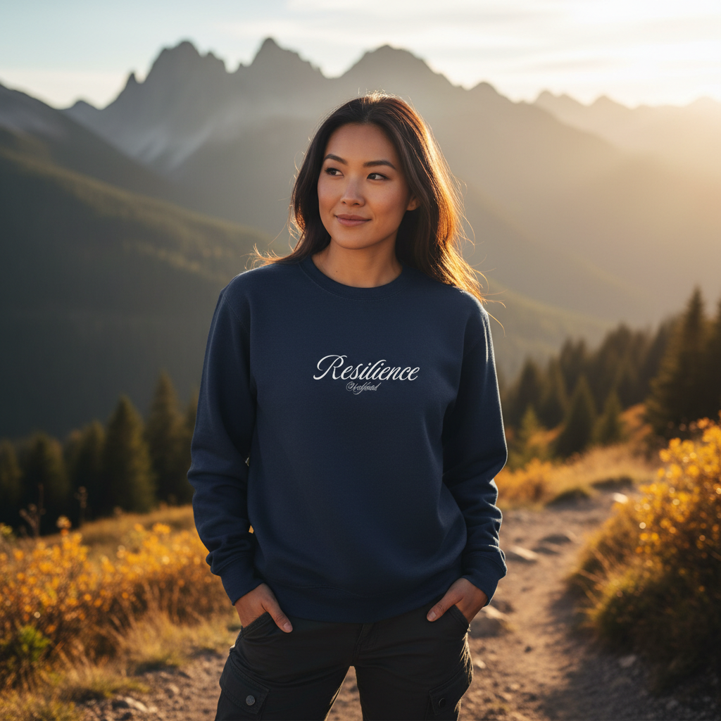Resilience Undefeated Sweatshirt | Proverbs 24:16 Faith Apparel