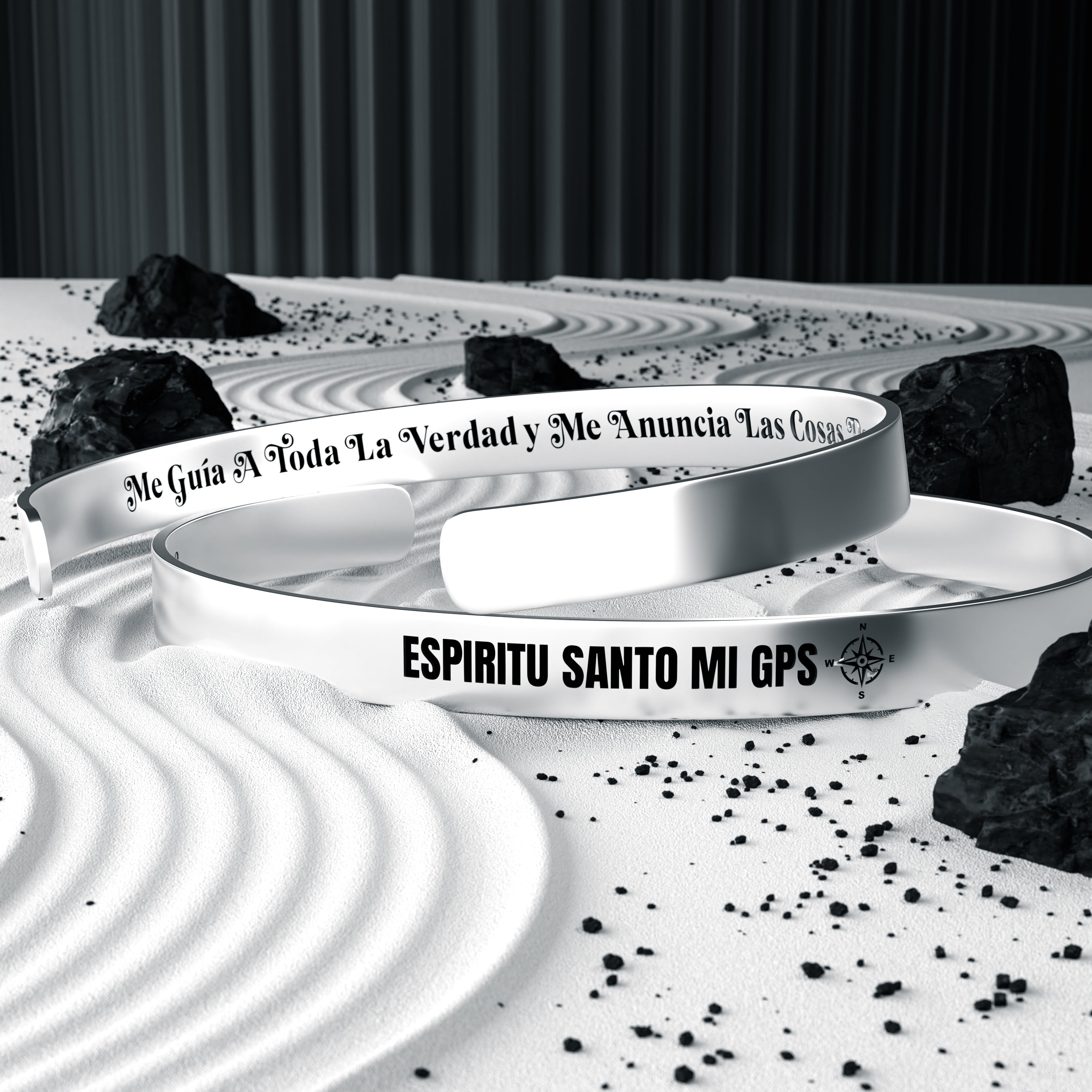 Espíritu Santo Mi GPS Luxury Cuff Bracelet | Gold, Silver, Rose Gold