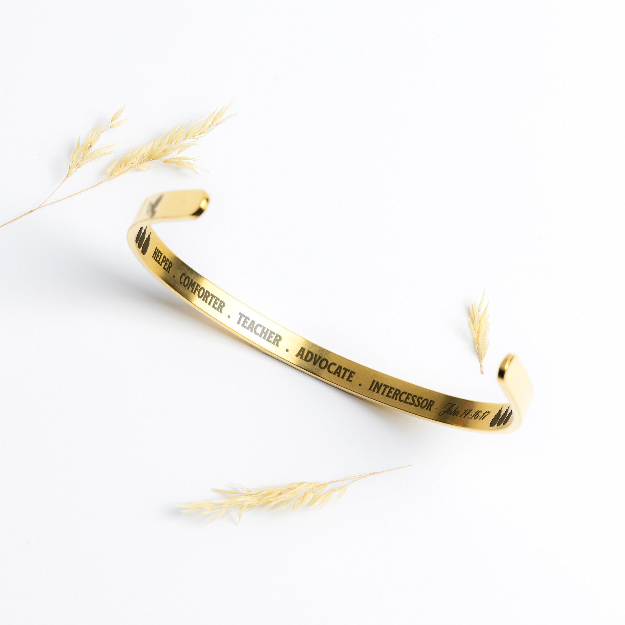Holy Spirit Mi Amigo Luxury Cuff Bracelet | Gold, Silver, Rose Gold