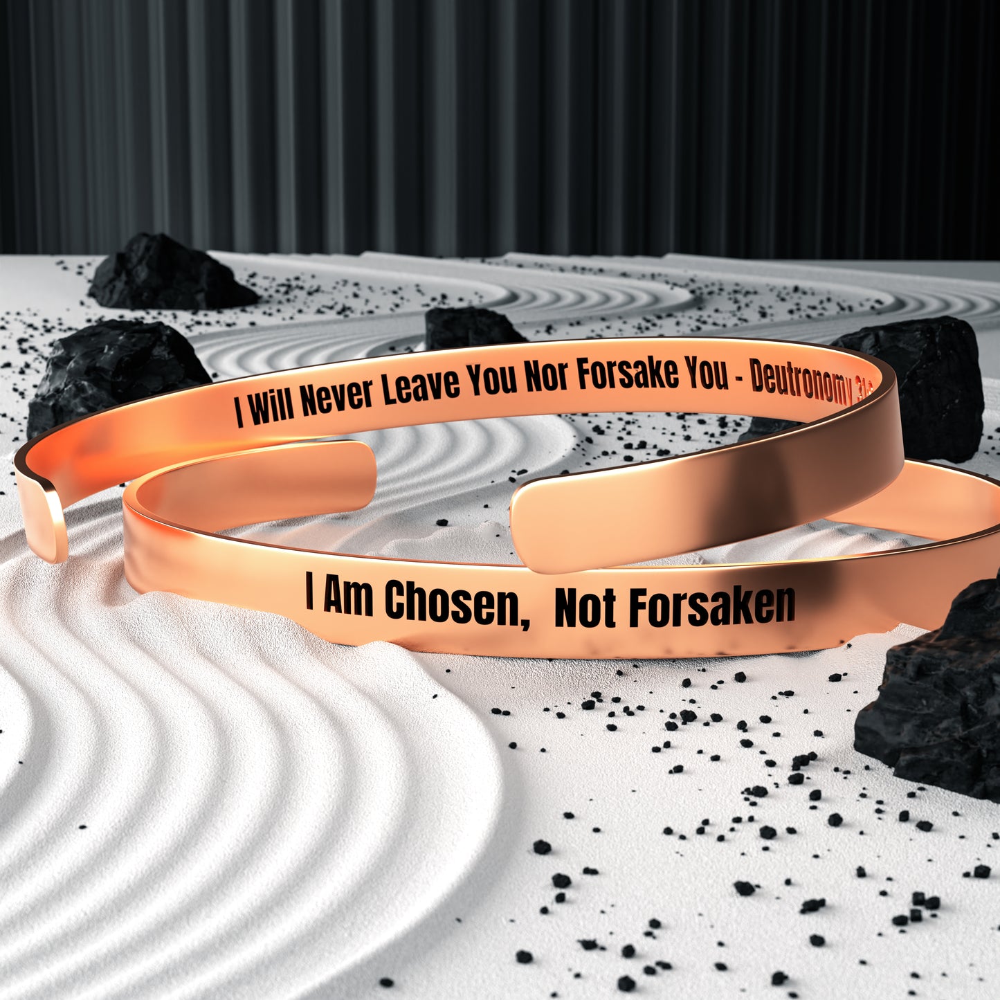 I Am Chosen, Not Forsaken Luxury Cuff Bracelet | Gold, Silver, Rose Gold