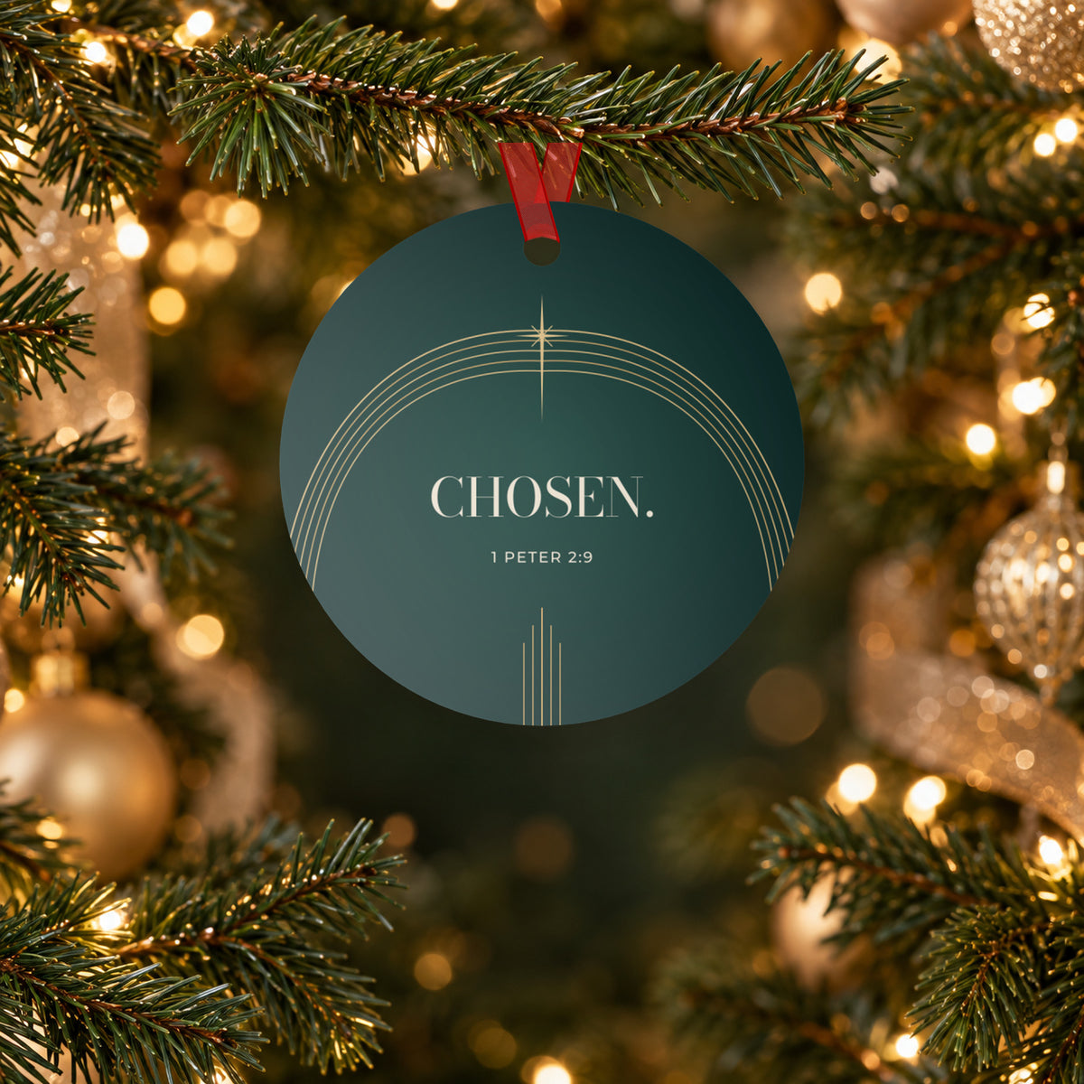 CHOSEN. — 1 Peter 2:9 Metal Keepsake Ornament