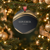 COVERED. — Psalm 91:4 Metal Keepsake Ornament