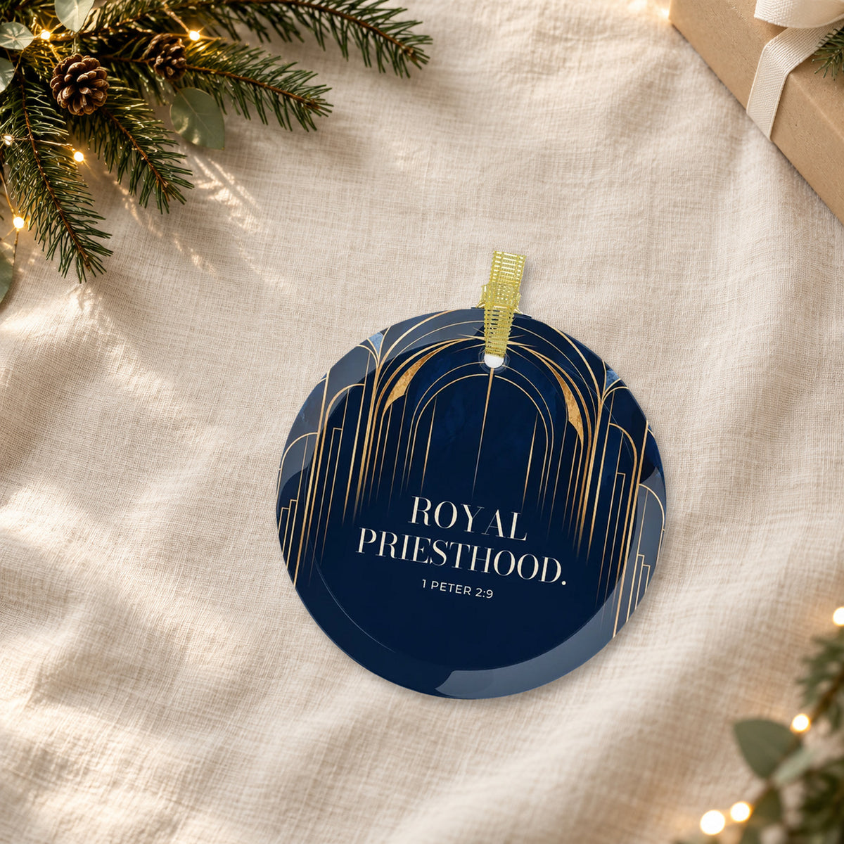 ROYAL PRIESTHOOD. — 1 Peter 2:9 Glass Keepsake Ornament