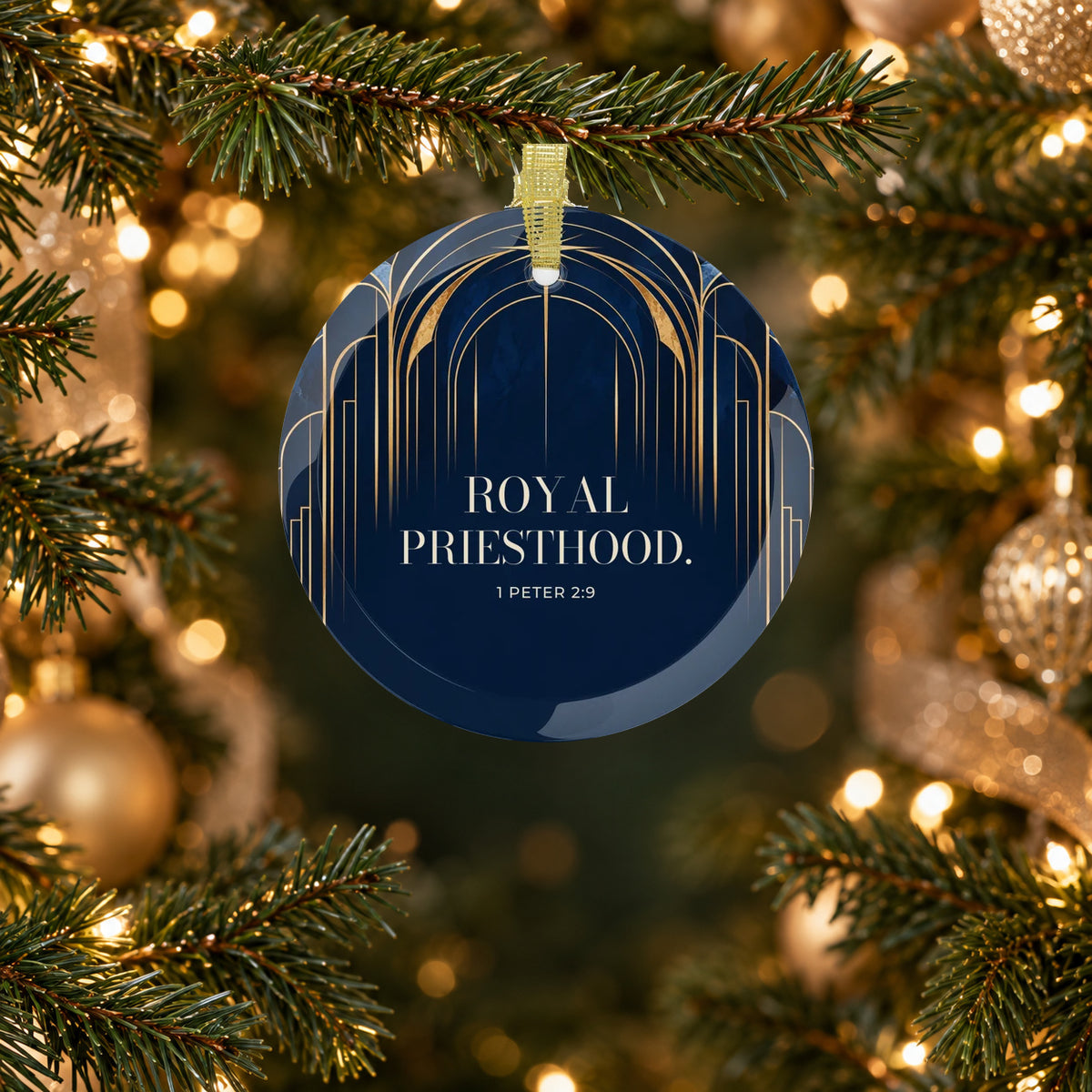 ROYAL PRIESTHOOD. — 1 Peter 2:9 Glass Keepsake Ornament