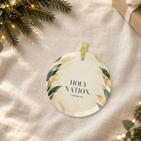 HOLY NATION. — 1 Peter 2:9 Glass Keepsake Ornament