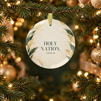 HOLY NATION. — 1 Peter 2:9 Glass Keepsake Ornament