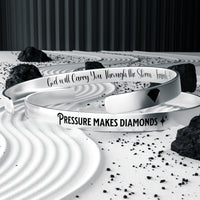Pressure Makes Diamonds Luxury Cuff Bracelet | Gold, Silver, Rose Gold