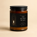 THE SECRET PLACE Psalm 91:1 Eucalyptus Lavender Herb candle by 828 Creations, with its approved black-and-gold label, amber glass jar and black lid.