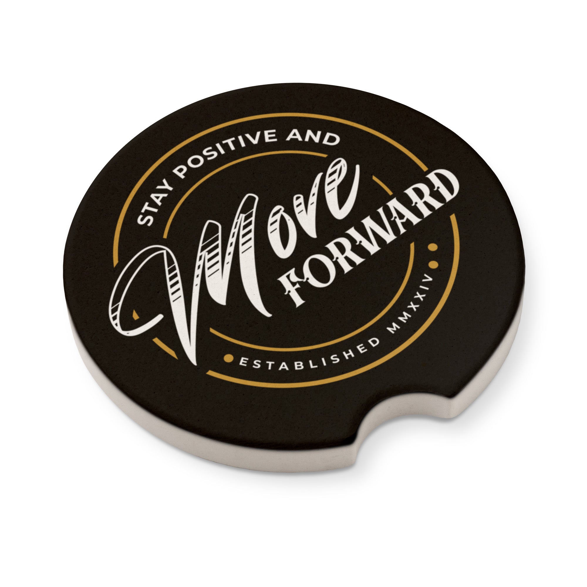 Stay Positive | Move Forward Car Coasters – Set of 2