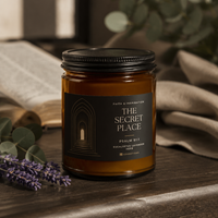 The Secret Place Scripture Candle | Psalm 91:1 | Eucalyptus Lavender Herb