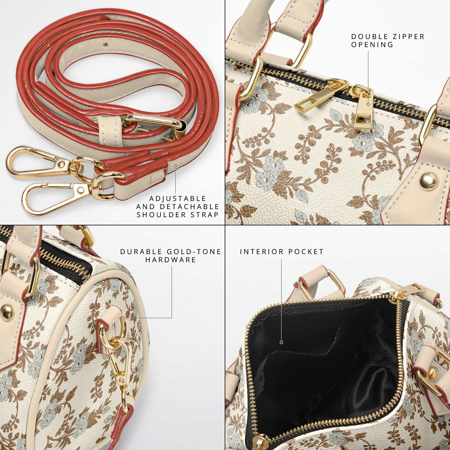 The Grace Crossbody| Elegant Floral Everyday Luxury Handbag