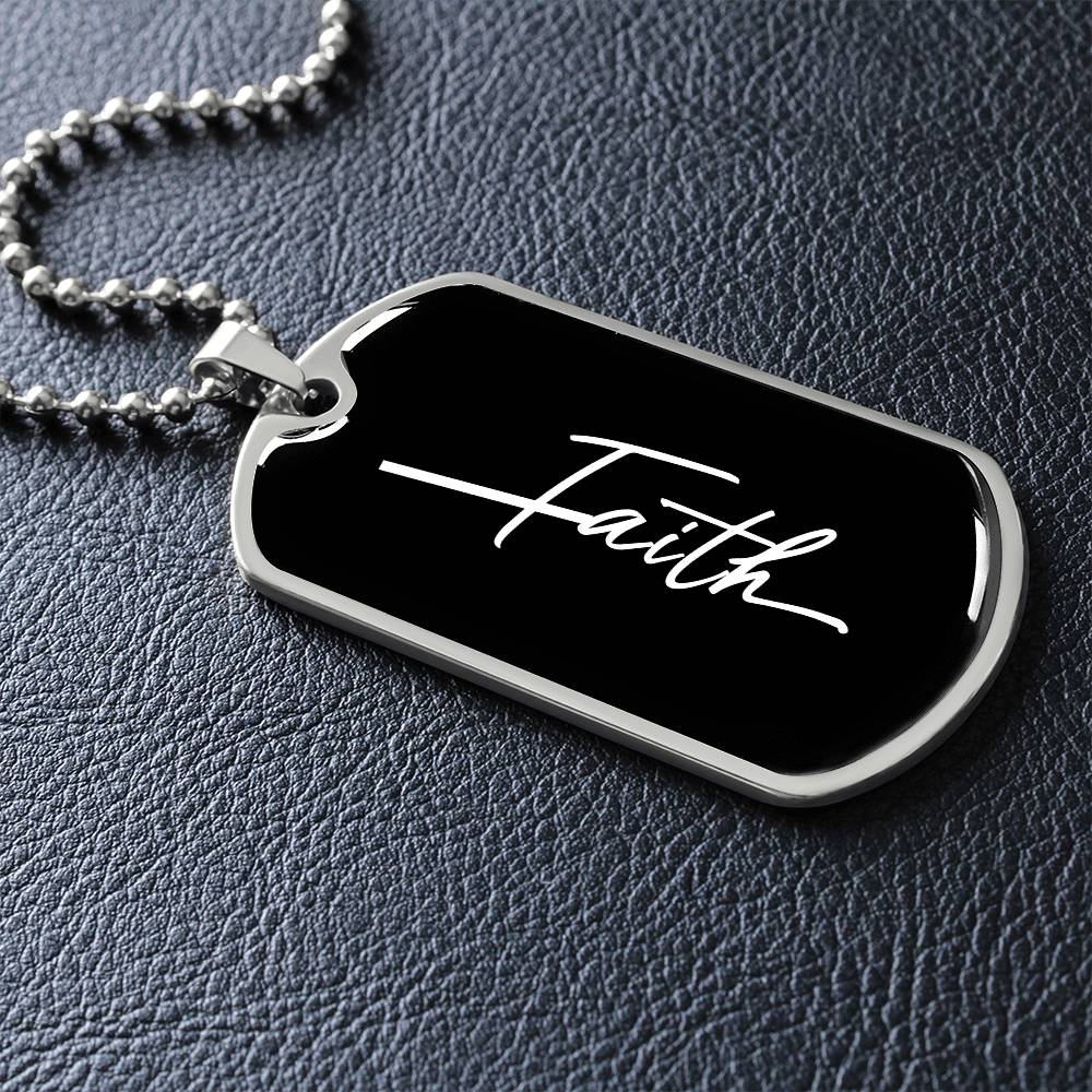 Personalized Christian Faith Companion Dog Tag Necklace