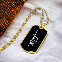 Personalized Christian Faith Companion Dog Tag Necklace