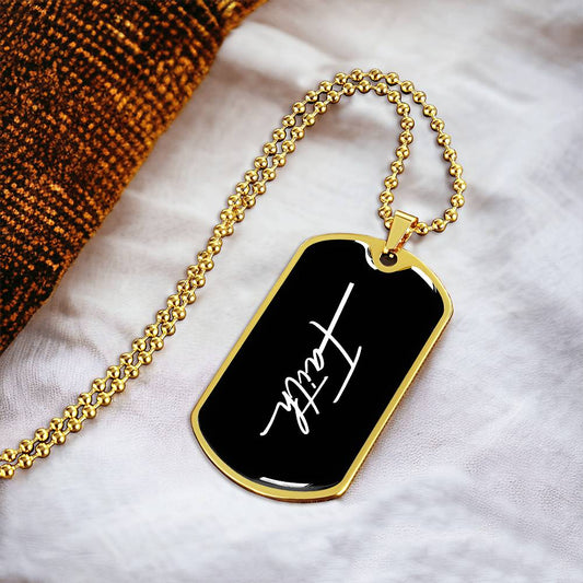 Personalized Christian Faith Companion Dog Tag Necklace